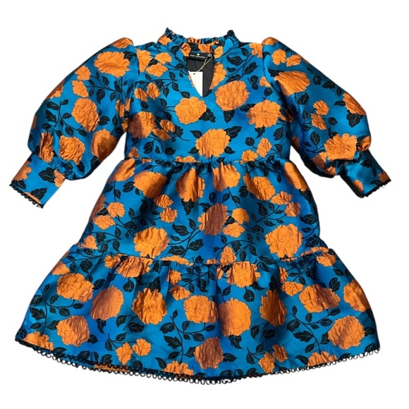Dresses & Skirts - Emily Lovelock New Small Blue and Orange Floral Dress